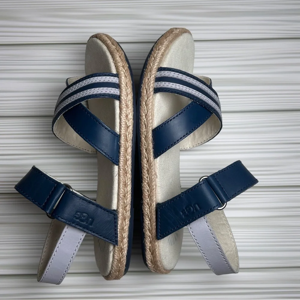 UGG Sandals Anamarie Leather Jute Wrap Girl’s Size 12
